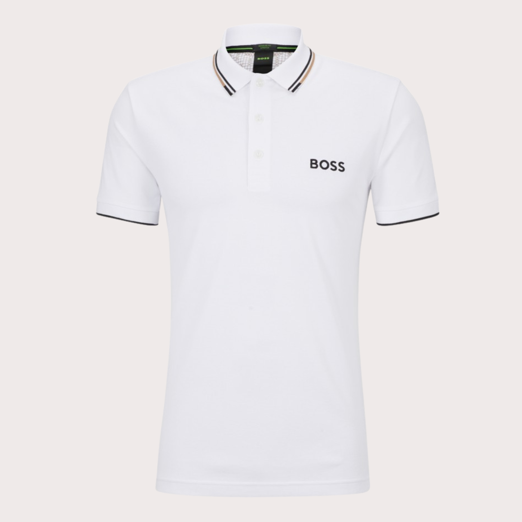 不*火様 TRVO WHITE LUNAR DUST POLO BOSS Polo Paddy Pro White – Calore Moda