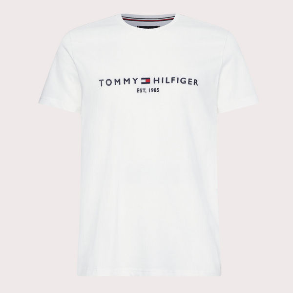 Tommy Hilfiger - Camiseta Slim Con Logo Original Crema