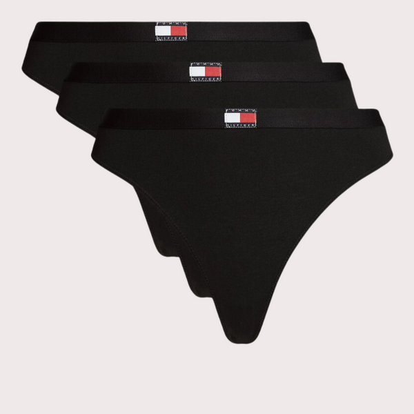 Tommy Hilfiger - Pack 3 Tangas Negro