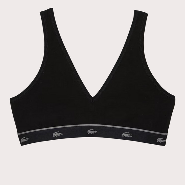 Lacoste - Bralette Basica Con Cuello De Pico