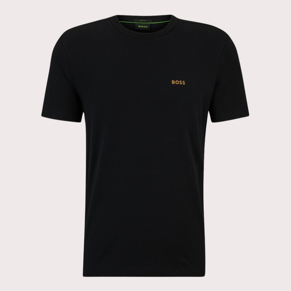 BOSS - Camiseta BOSS Tee Negro Logo en Dorado