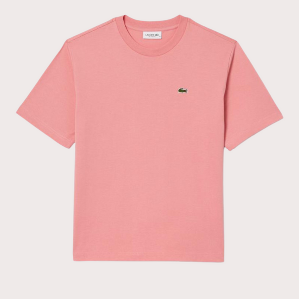 Lacoste - Camiseta Básica Con Logo Rosa