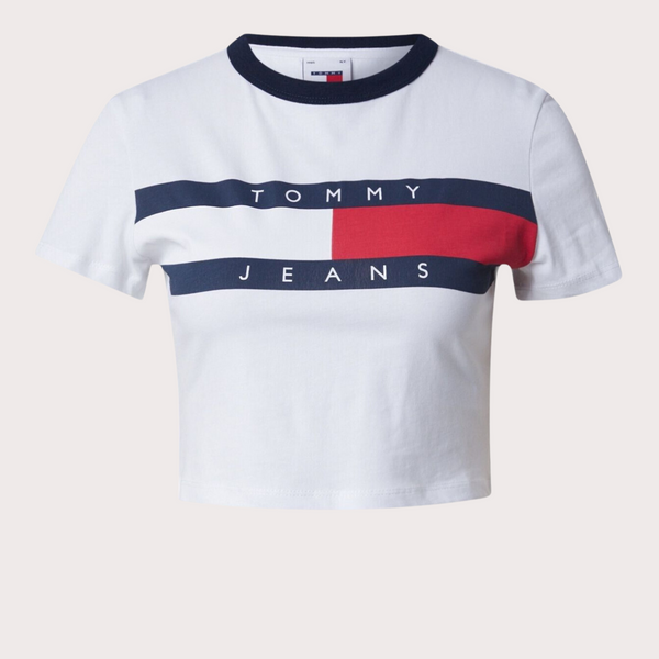 Tommy Hilfiger - Camiseta De Corte Cropped Slim