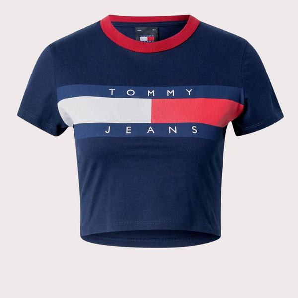 Tommy Hilfiger - Camiseta De Corte Cropped Slim