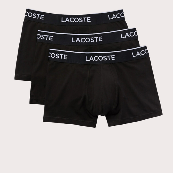 Lacoste - Pack De 3 Calzoncillos Boxer De Hombre De Estilo Casual