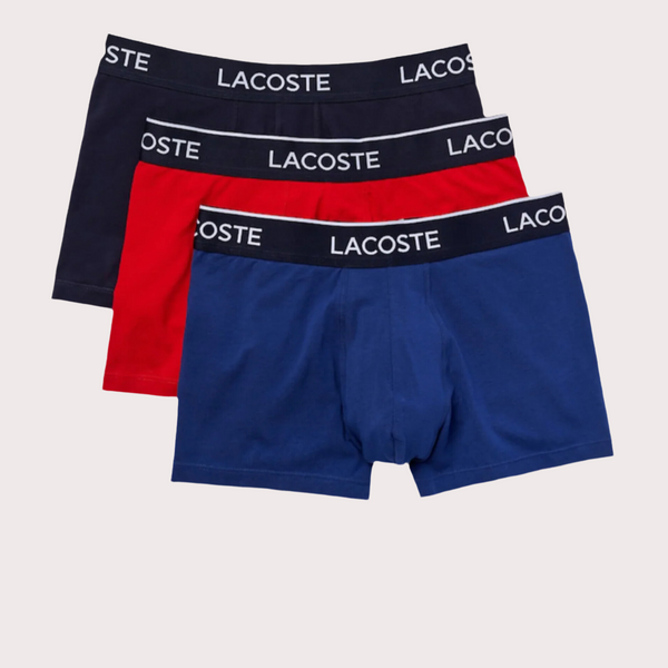 Lacoste - Pack De 3 Calzoncillos Boxer De Hombre De Estilo Casual