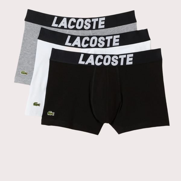 Lacoste - Pack De Tres Calzoncillos En Tejido De Punto Con Detalle De La Marca