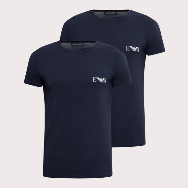 Emporio Armani - Paquete De Dos Camisetas Interiores Con Llamativo Logotipo De Monograma