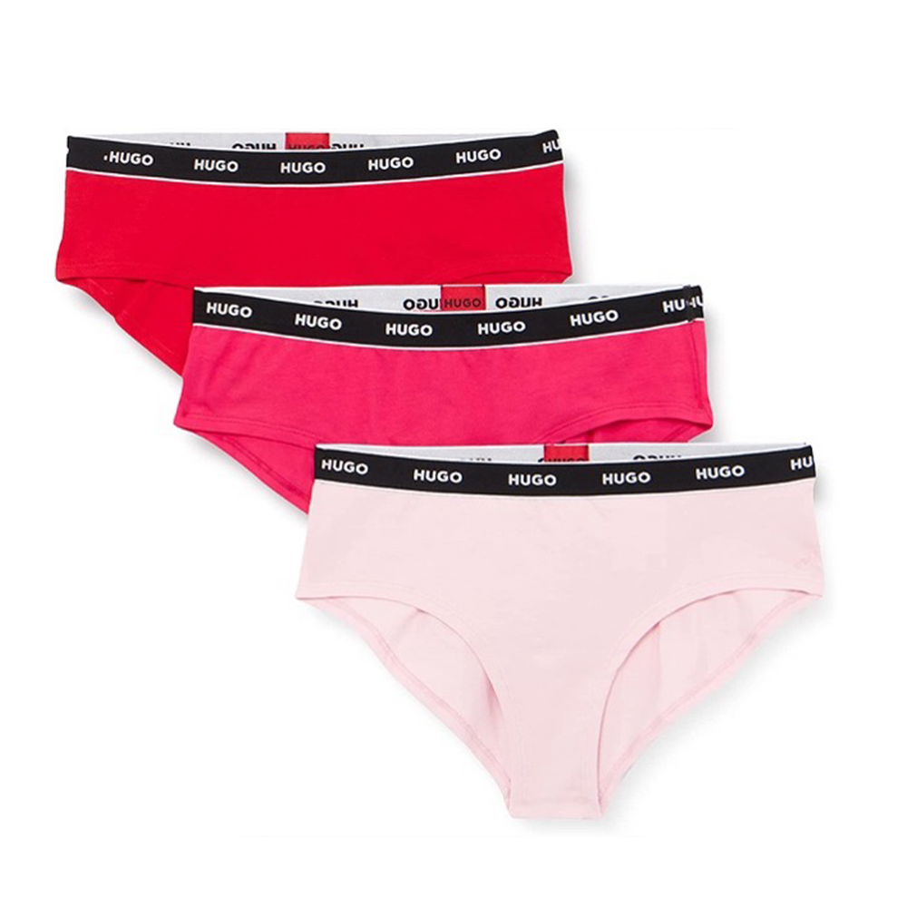 HUGO Pack De Tres Bragas Hipster De Algodon Con Logos En La Cintura Calore Moda